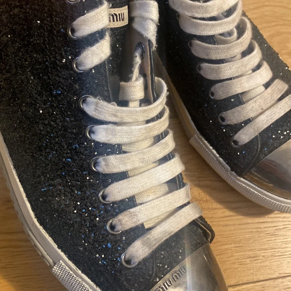 Miu Miu glitter high-top sneakers Size 38.5 - Picture 5 of 6